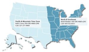 US Map of IM sales territories